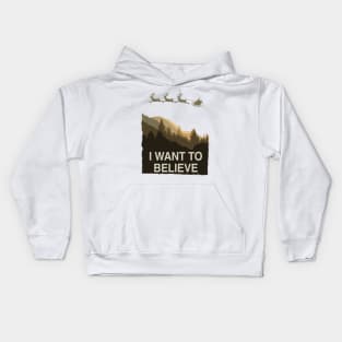 I want to believe in Christmas Card Kids Hoodie